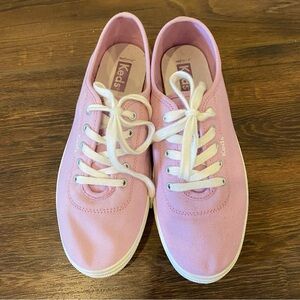 Keds pink sneakers size 7 lace up platform canvas shoes